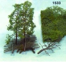 Heki 1533 - Deciduous Tree Kit: Tree Blanks 18cm (10) + Flock